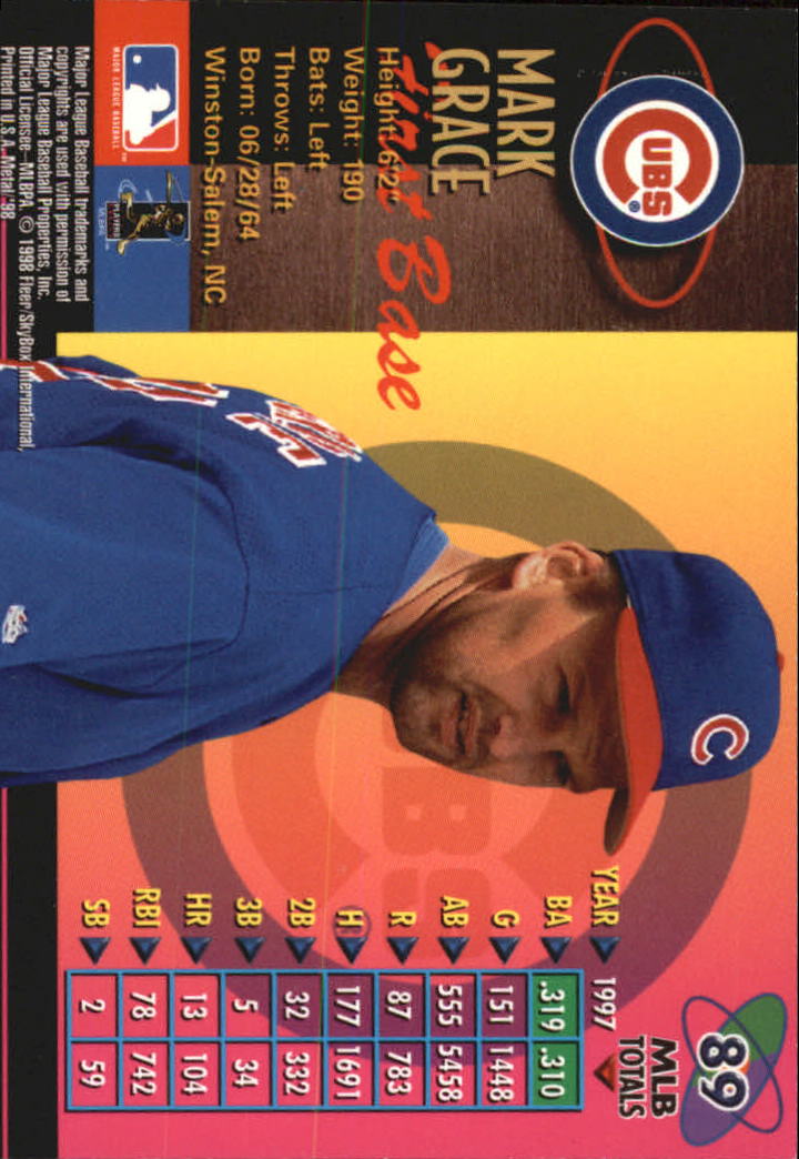 1998 Metal Universe Baseball "Main Set" Cards - Picture 179 of 441