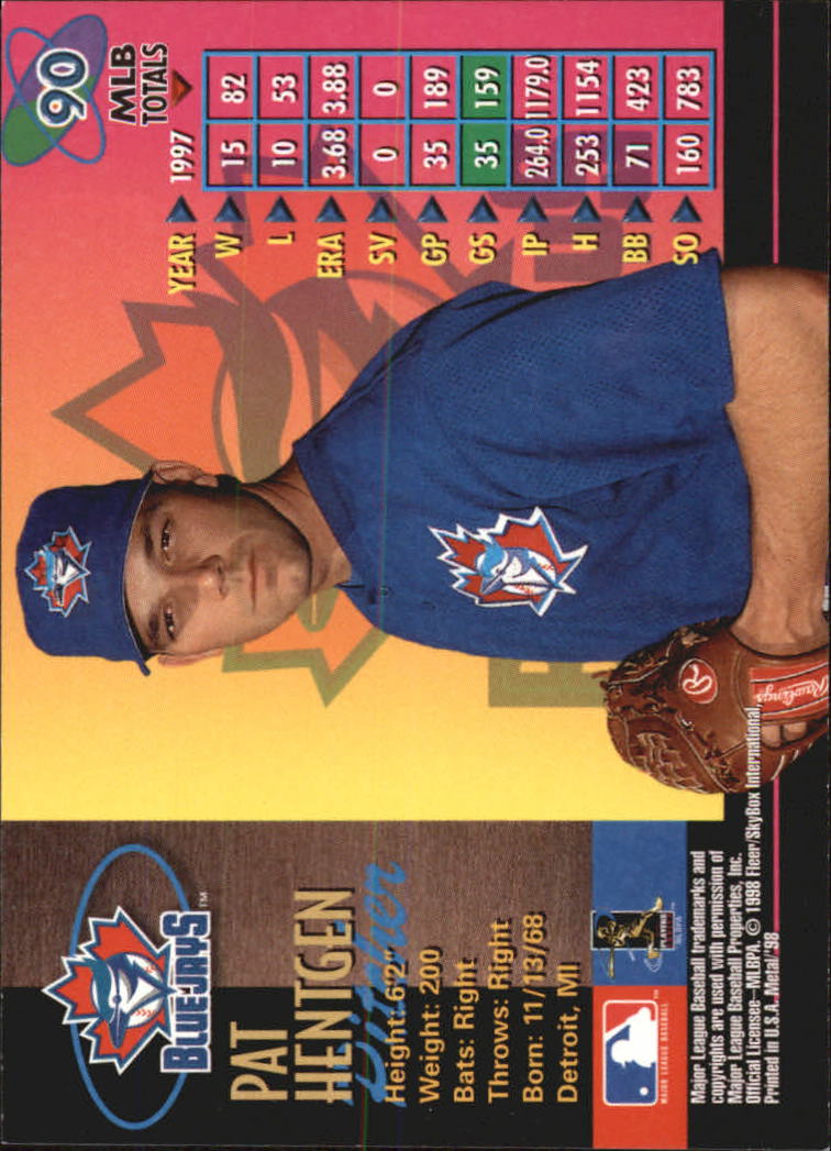 1998 Metal Universe Baseball "Main Set" Cards - Picture 181 of 441