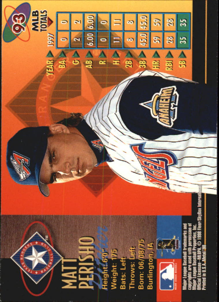 1998 Metal Universe Baseball "Main Set" Cards - Picture 187 of 441