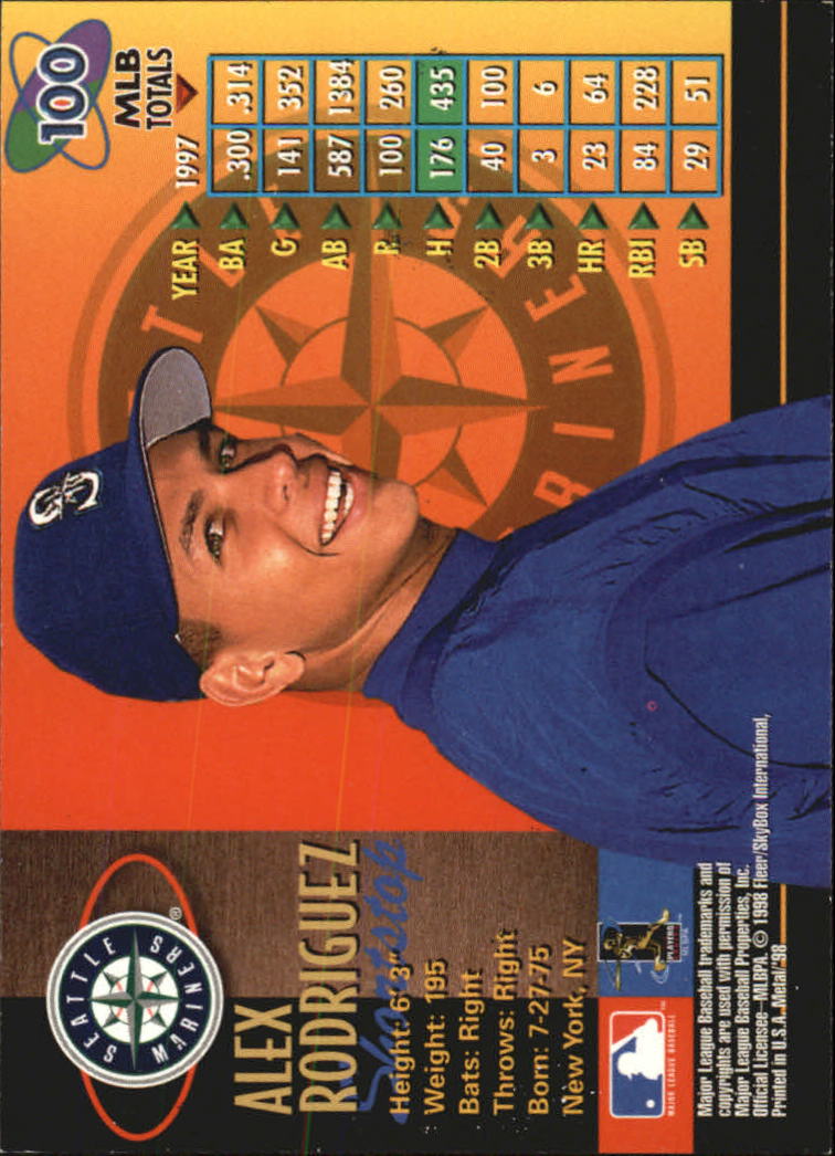 1998 Metal Universe Baseball "Main Set" Cards - Picture 199 of 441