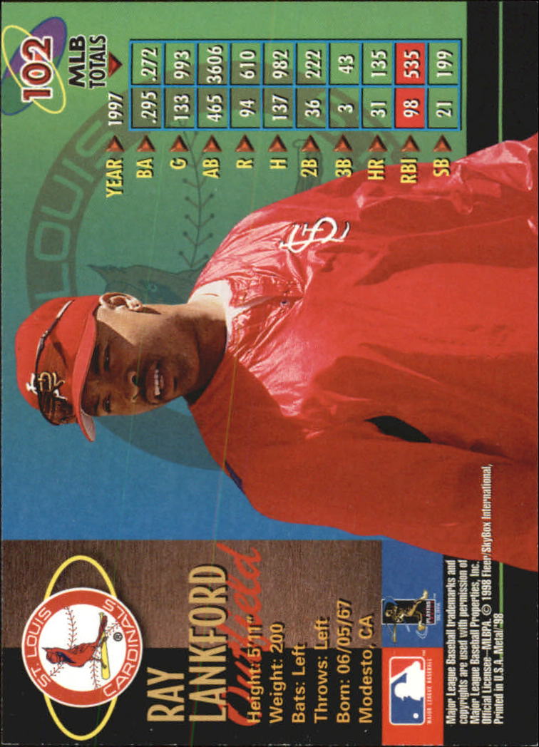 1998 Metal Universe Baseball "Main Set" Cards - Picture 203 of 441