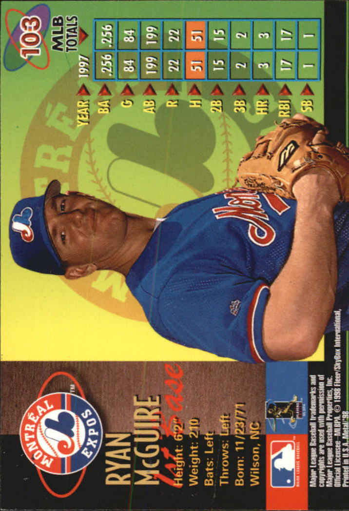 1998 Metal Universe Baseball "Main Set" Cards - Picture 205 of 441
