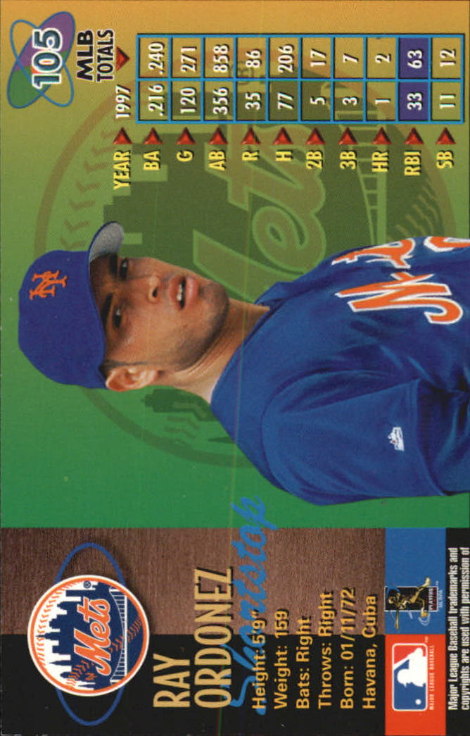 1998 Metal Universe Baseball "Main Set" Cards - Picture 209 of 441