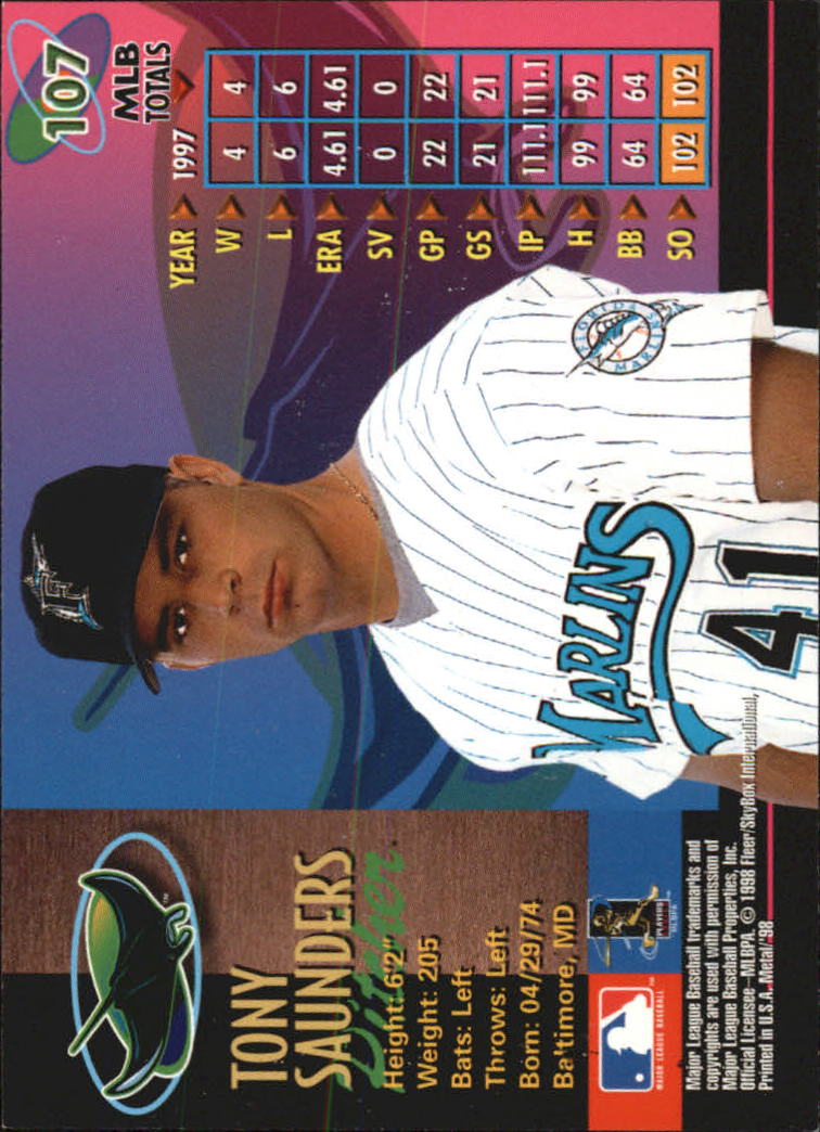 1998 Metal Universe Baseball "Main Set" Cards - Picture 213 of 441