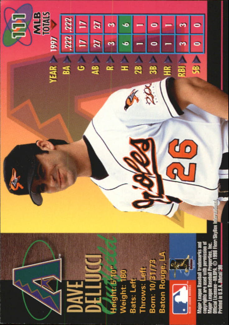 1998 Metal Universe Baseball "Main Set" Cards - Picture 221 of 441