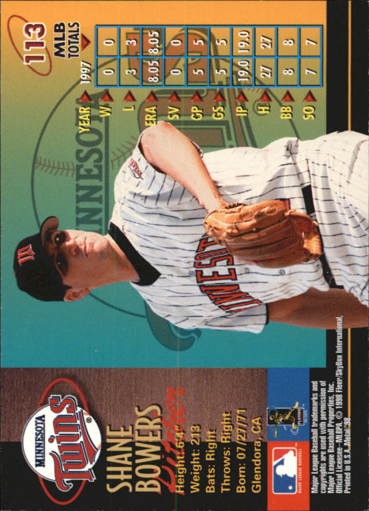 1998 Metal Universe Baseball "Main Set" Cards - Picture 225 of 441