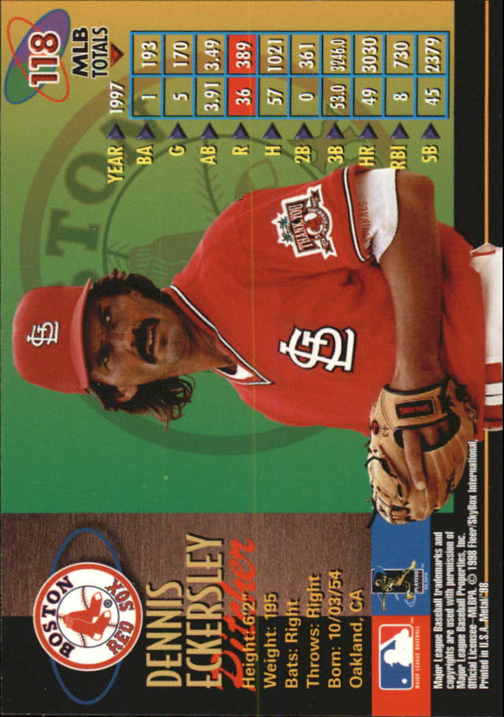 1998 Metal Universe Baseball "Main Set" Cards - Picture 235 of 441