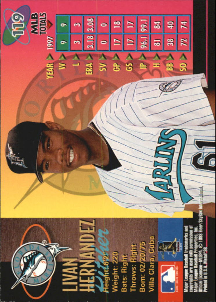 1998 Metal Universe Baseball "Main Set" Cards - Picture 237 of 441