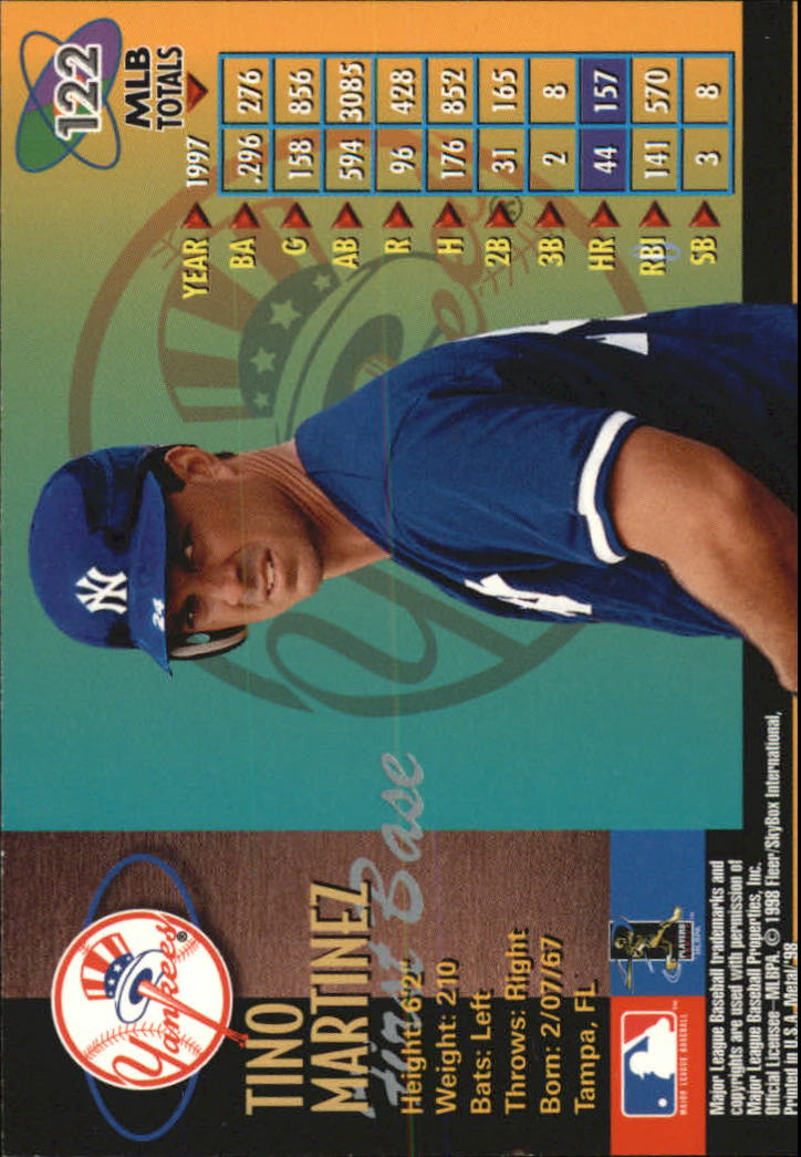 1998 Metal Universe Baseball "Main Set" Cards - Picture 243 of 441