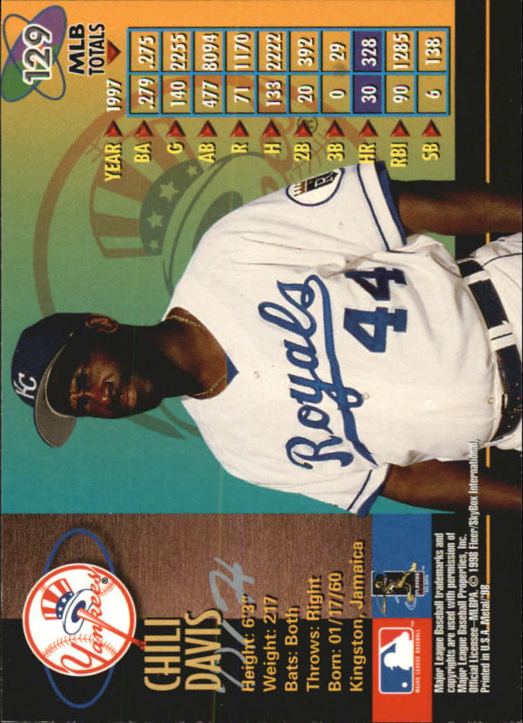 1998 Metal Universe Baseball "Main Set" Cards - Picture 257 of 441