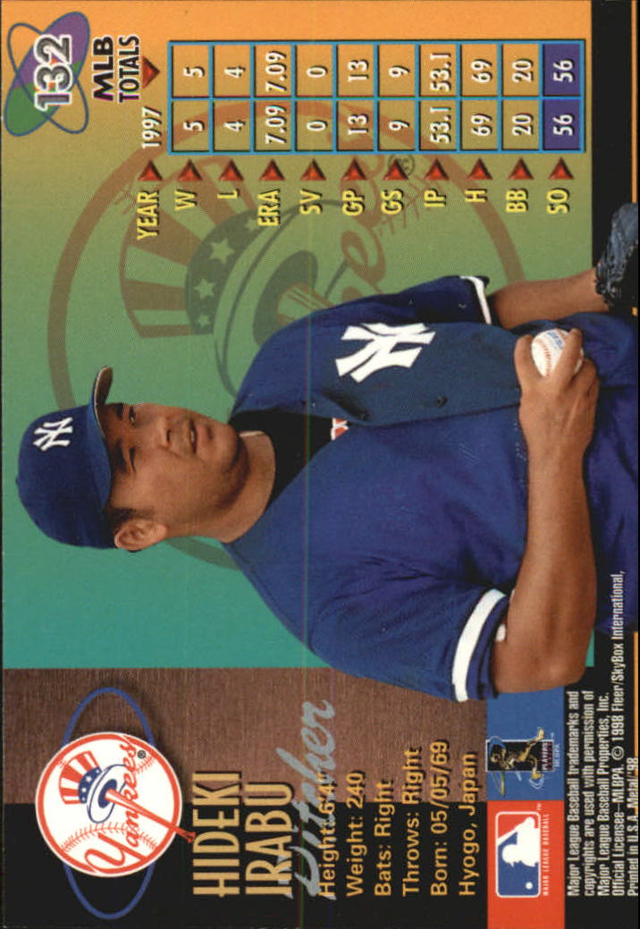 1998 Metal Universe Baseball "Main Set" Cards - Picture 263 of 441