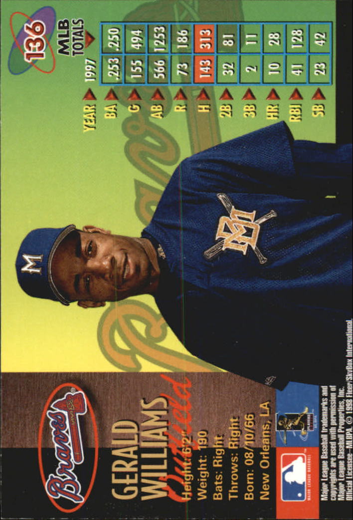 1998 Metal Universe Baseball "Main Set" Cards - Picture 271 of 441