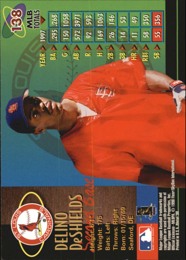 1998 Metal Universe Baseball "Main Set" Cards - Picture 275 of 441