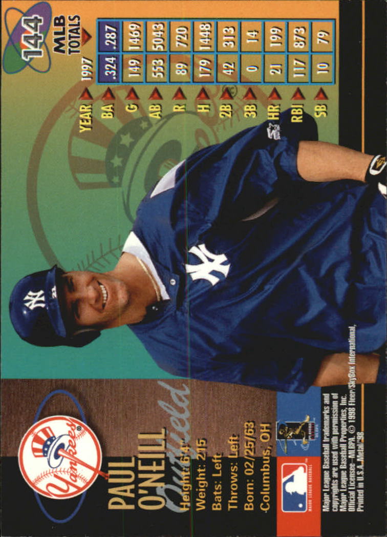 1998 Metal Universe Baseball "Main Set" Cards - Picture 287 of 441