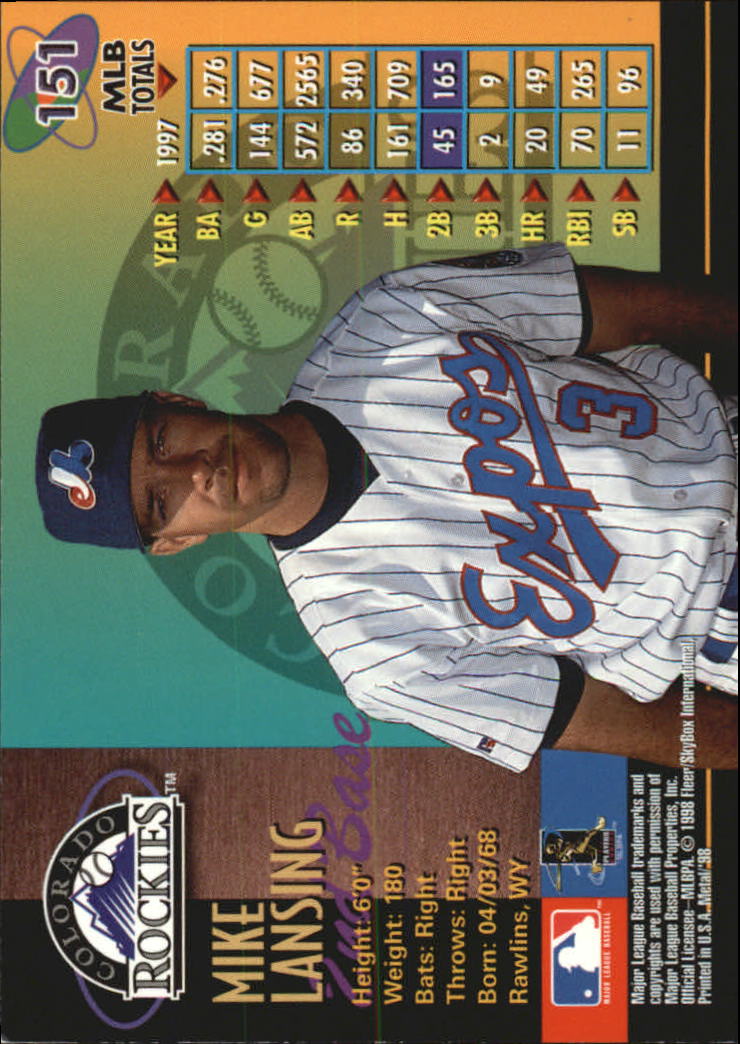 1998 Metal Universe Baseball "Main Set" Cards - Picture 301 of 441