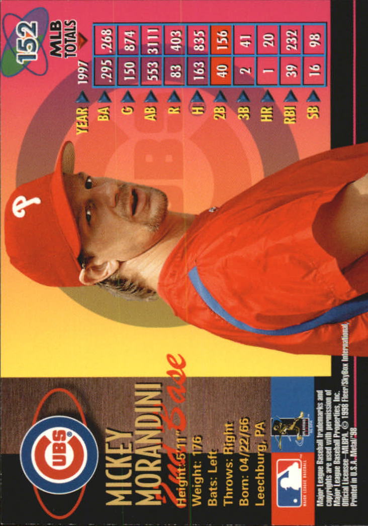 1998 Metal Universe Baseball "Main Set" Cards - Picture 303 of 441