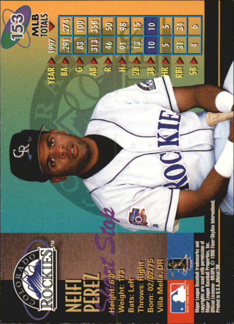 1998 Metal Universe Baseball "Main Set" Cards - Picture 305 of 441