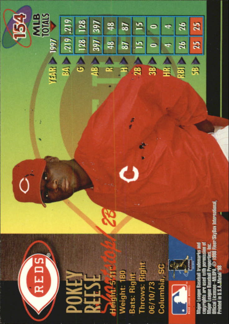 1998 Metal Universe Baseball "Main Set" Cards - Picture 307 of 441
