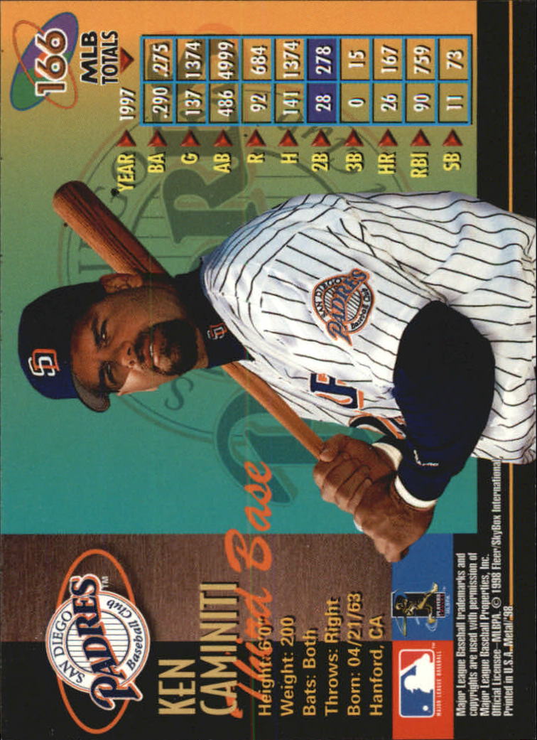 1998 Metal Universe Baseball "Main Set" Cards - Picture 331 of 441