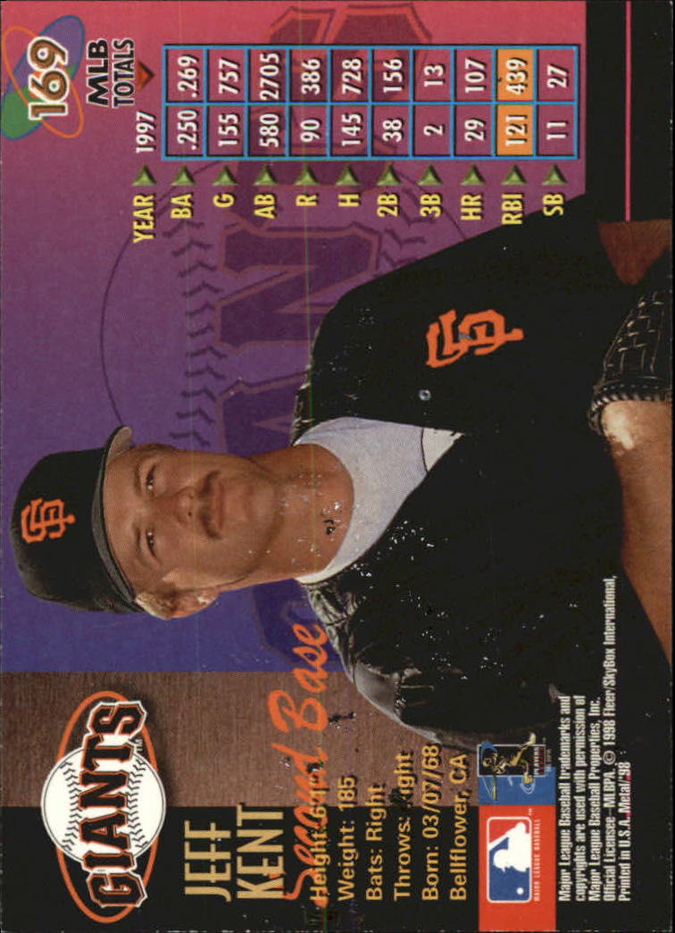1998 Metal Universe Baseball "Main Set" Cards - Picture 337 of 441