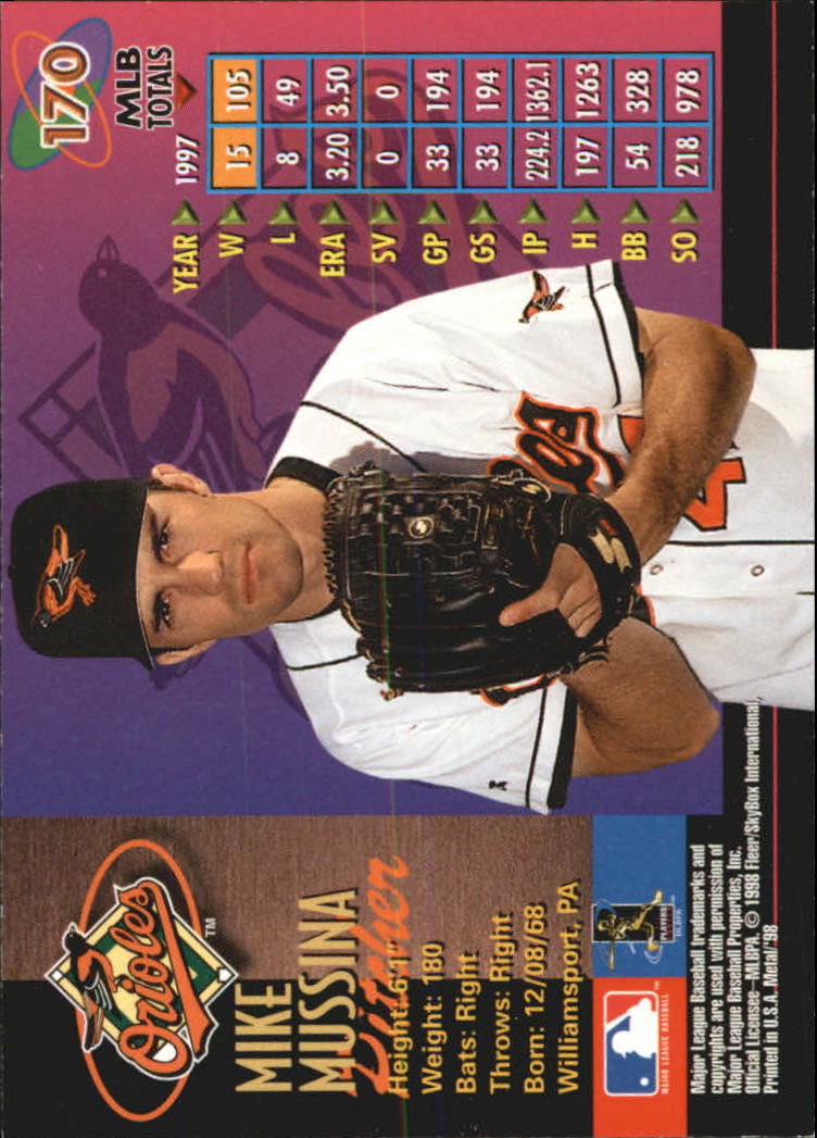 1998 Metal Universe Baseball "Main Set" Cards - Picture 339 of 441