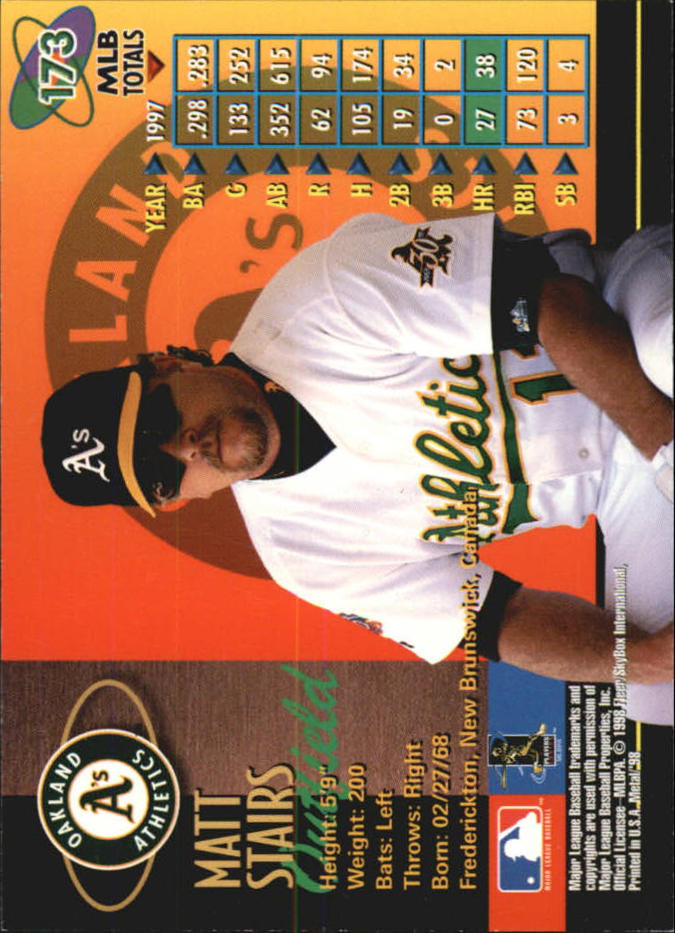 1998 Metal Universe Baseball "Main Set" Cards - Picture 345 of 441