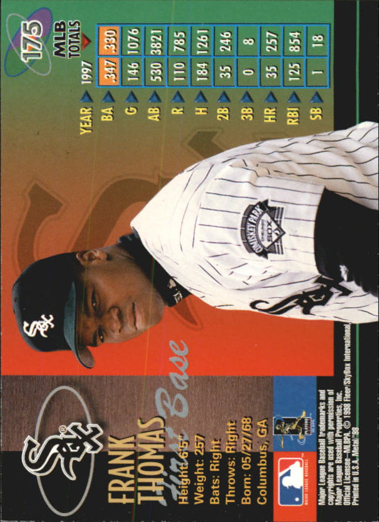 1998 Metal Universe Baseball "Main Set" Cards - Picture 349 of 441