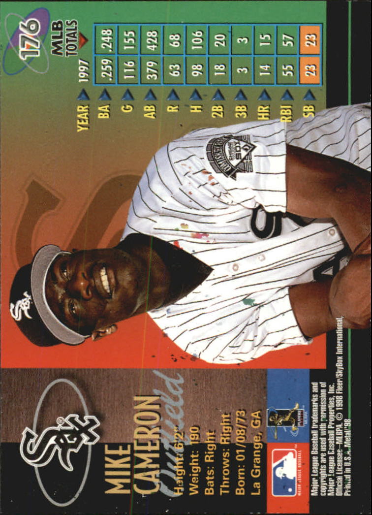 1998 Metal Universe Baseball "Main Set" Cards - Picture 351 of 441