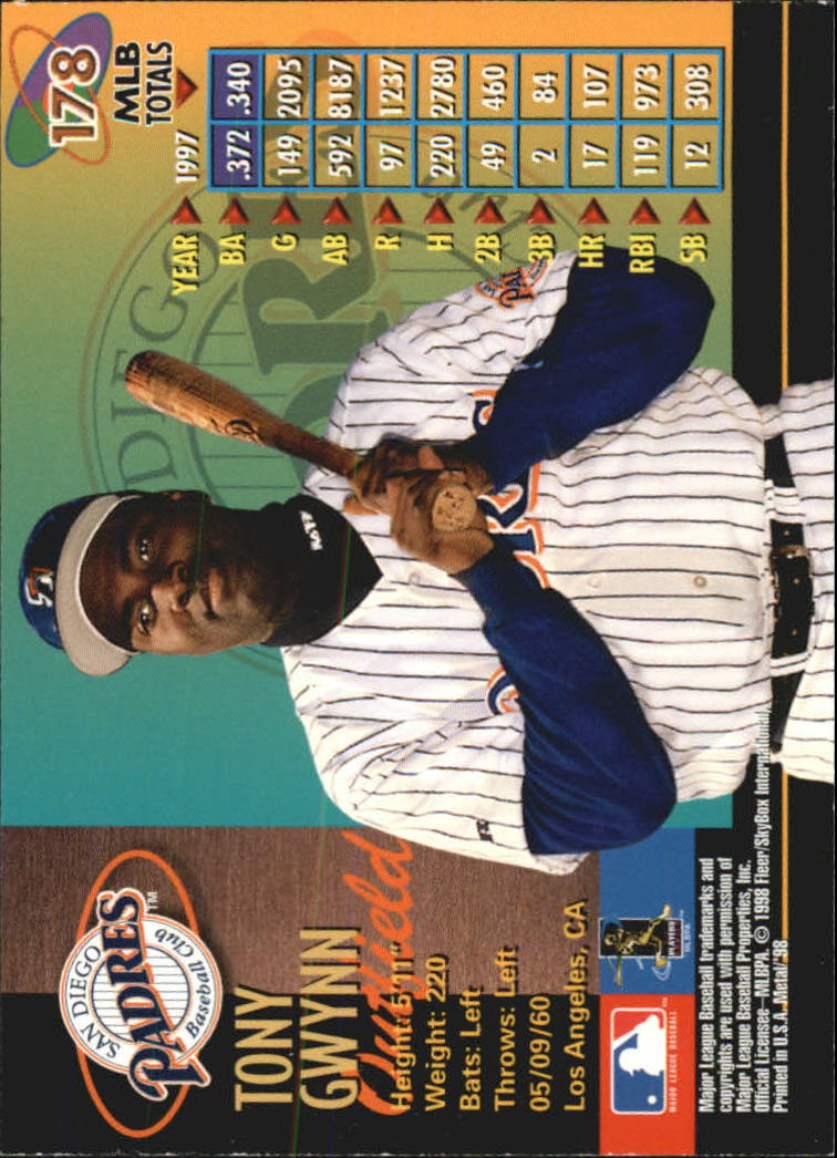 1998 Metal Universe Baseball "Main Set" Cards - Picture 355 of 441