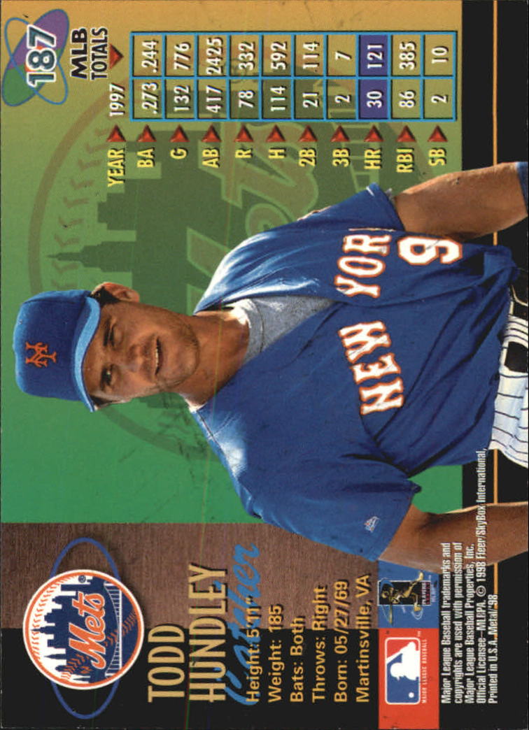 1998 Metal Universe Baseball "Main Set" Cards - Picture 373 of 441