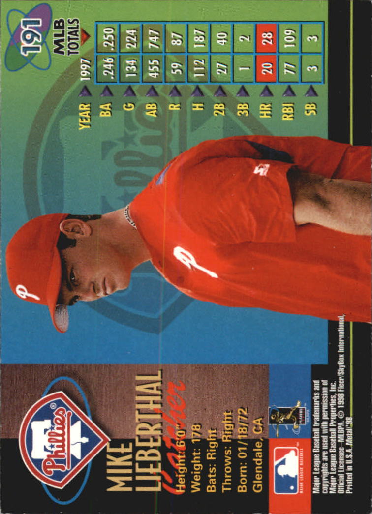 1998 Metal Universe Baseball "Main Set" Cards - Picture 381 of 441