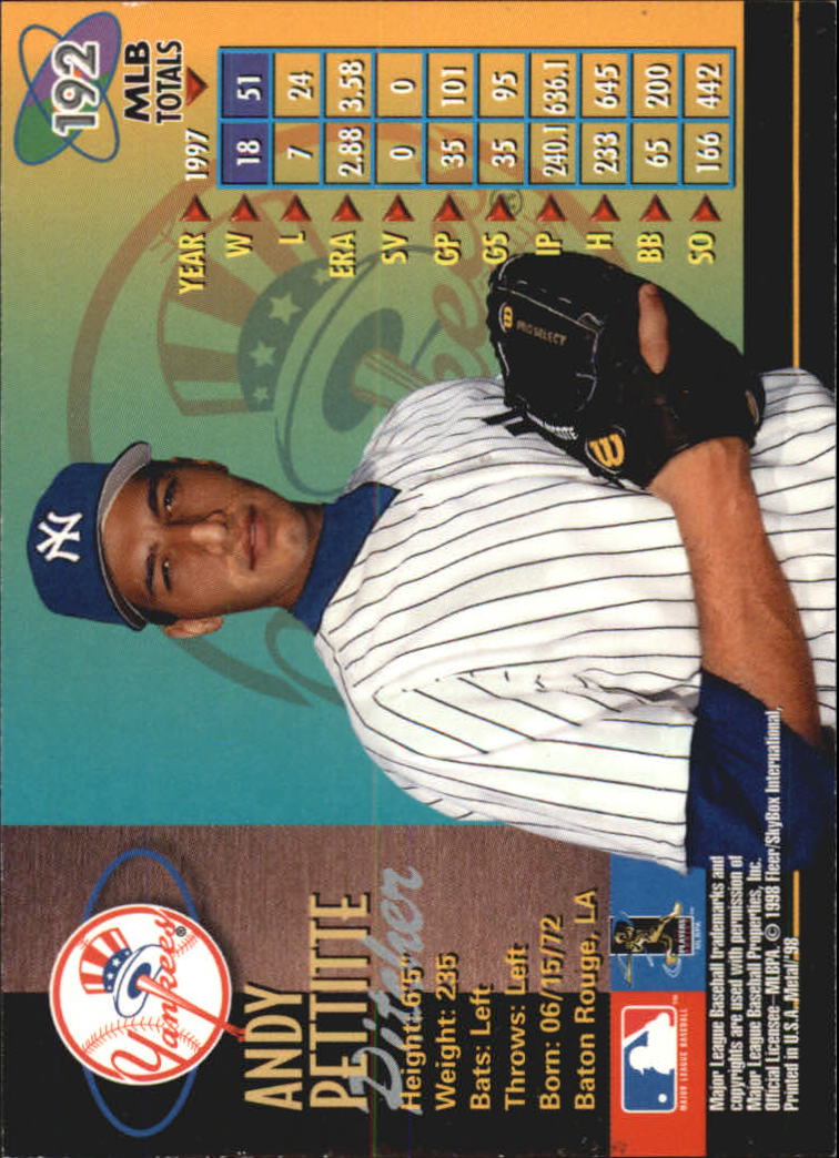 1998 Metal Universe Baseball "Main Set" Cards - Picture 383 of 441