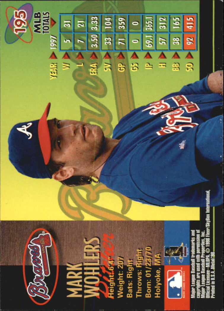 1998 Metal Universe Baseball "Main Set" Cards - Picture 389 of 441