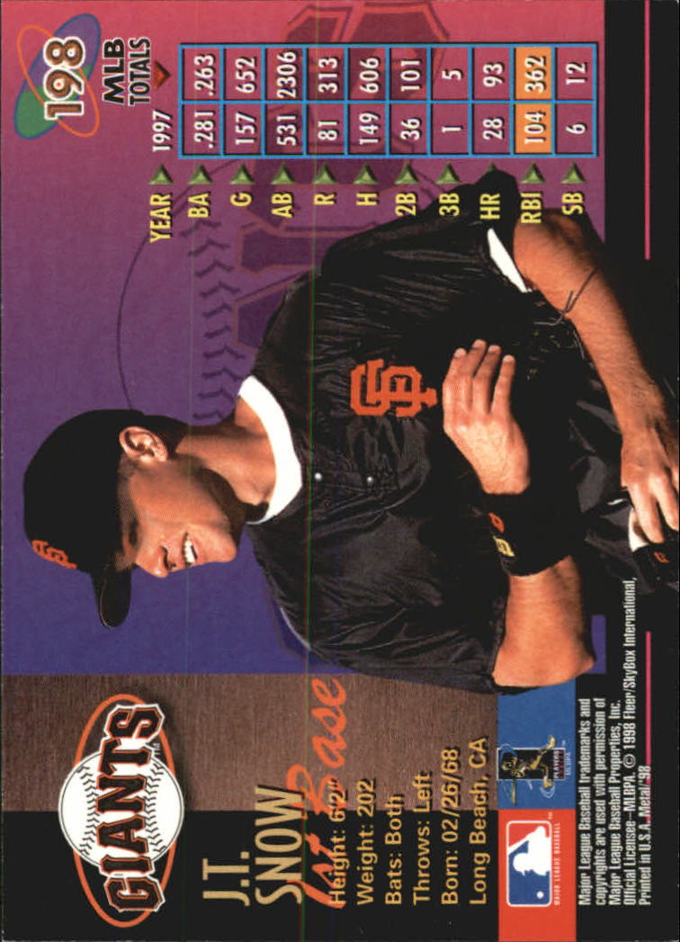 1998 Metal Universe Baseball "Main Set" Cards - Picture 395 of 441