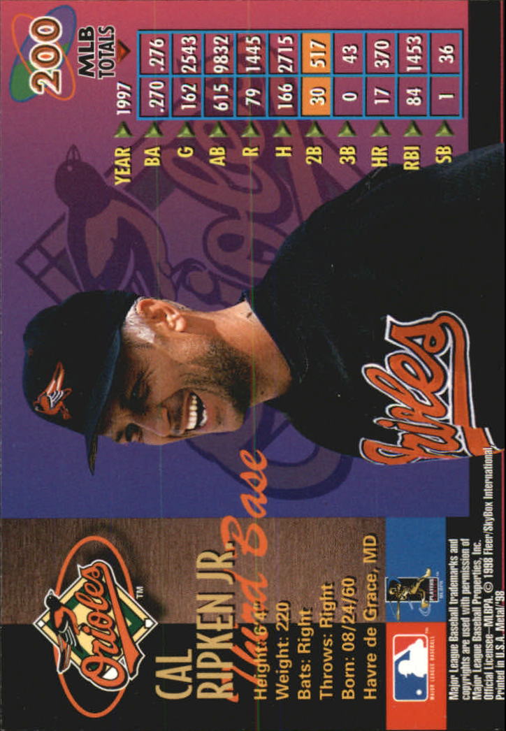 1998 Metal Universe Baseball "Main Set" Cards - Picture 399 of 441
