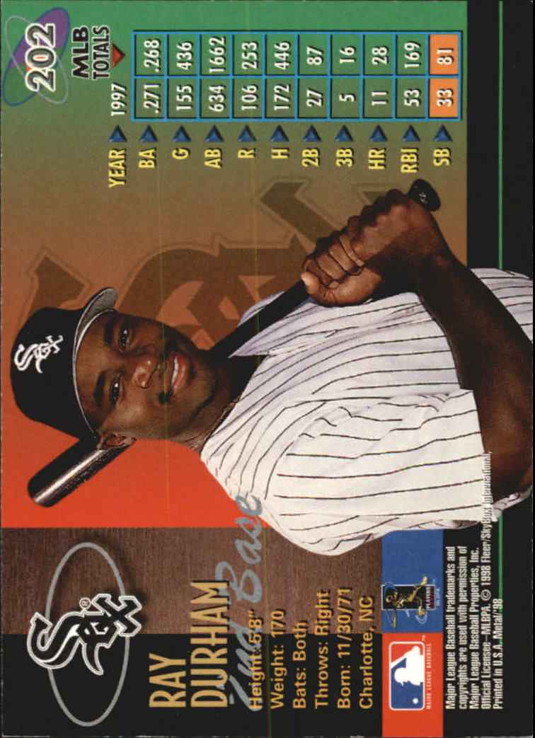 1998 Metal Universe Baseball "Main Set" Cards - Picture 403 of 441