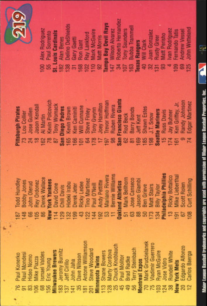 1998 Metal Universe Baseball "Main Set" Cards - Picture 437 of 441
