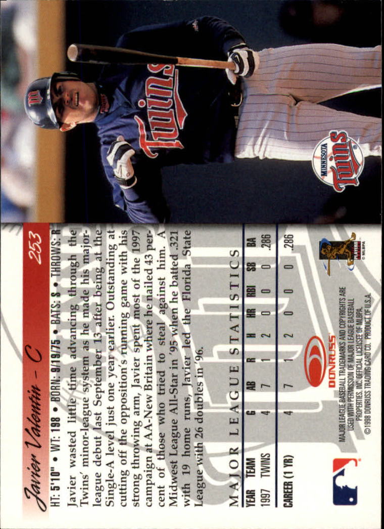 1998 Donruss Baseball "Main Set" Base Cards #251 to #420 - Picture 7 of 341