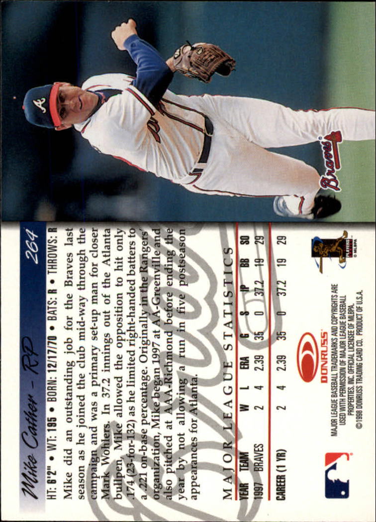 1998 Donruss Baseball "Main Set" Base Cards #251 to #420 - Picture 29 of 341