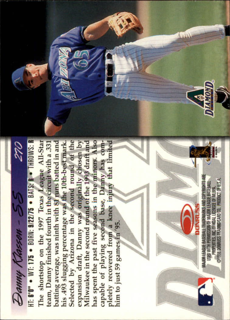1998 Donruss Baseball "Main Set" Base Cards #251 to #420 - Picture 41 of 341