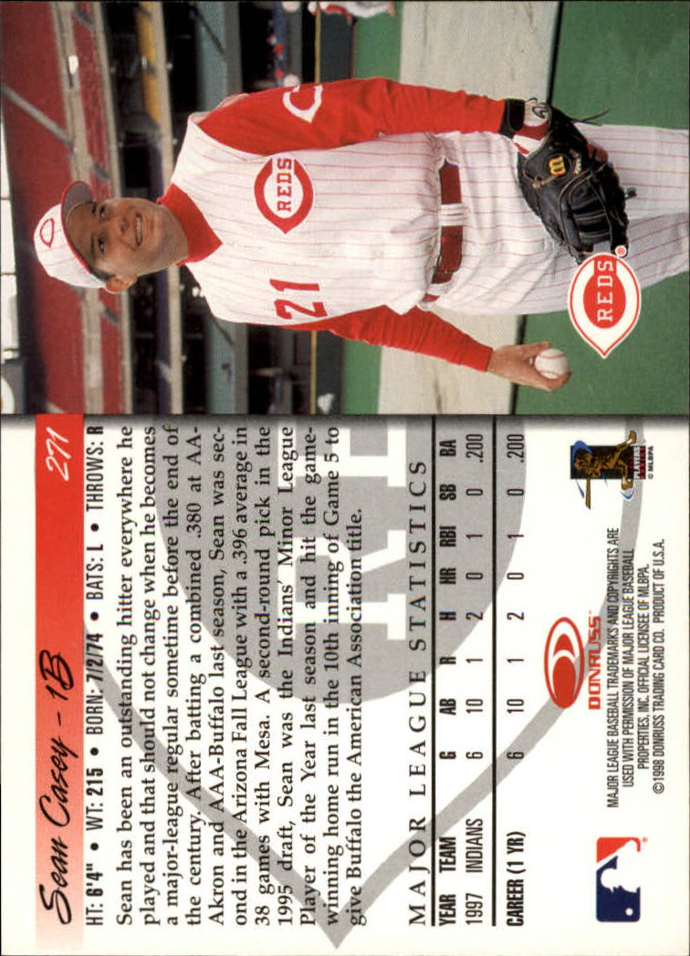 1998 Donruss Baseball "Main Set" Base Cards #251 to #420 - Picture 43 of 341