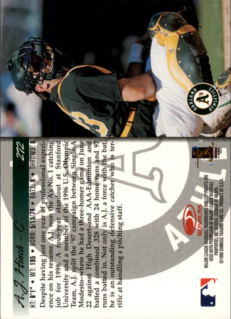 1998 Donruss Baseball "Main Set" Base Cards #251 to #420 - Picture 45 of 341