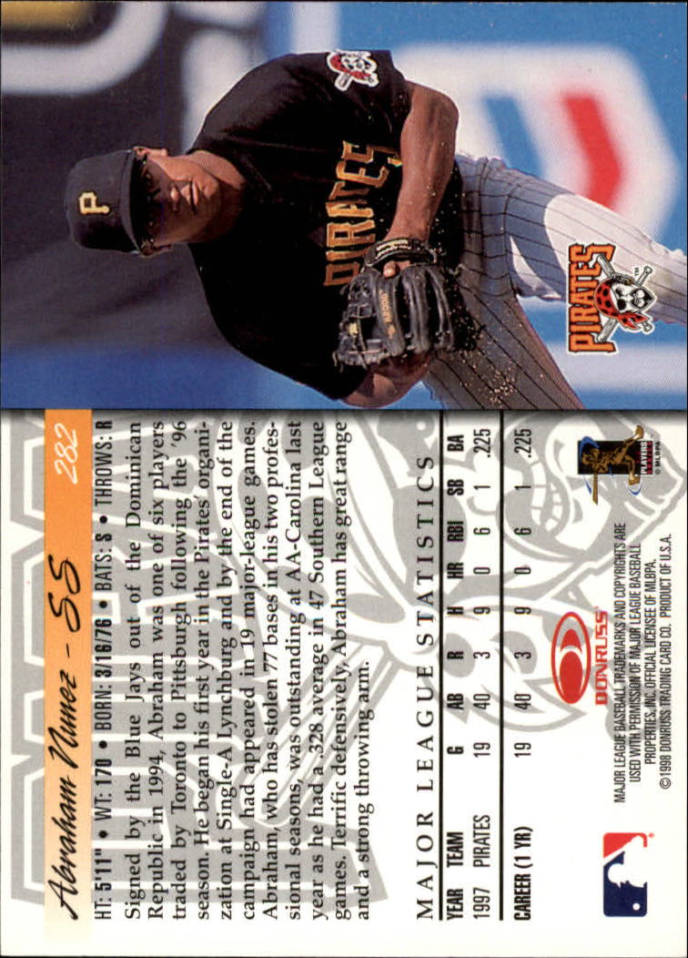 1998 Donruss Baseball "Main Set" Base Cards #251 to #420 - Picture 65 of 341
