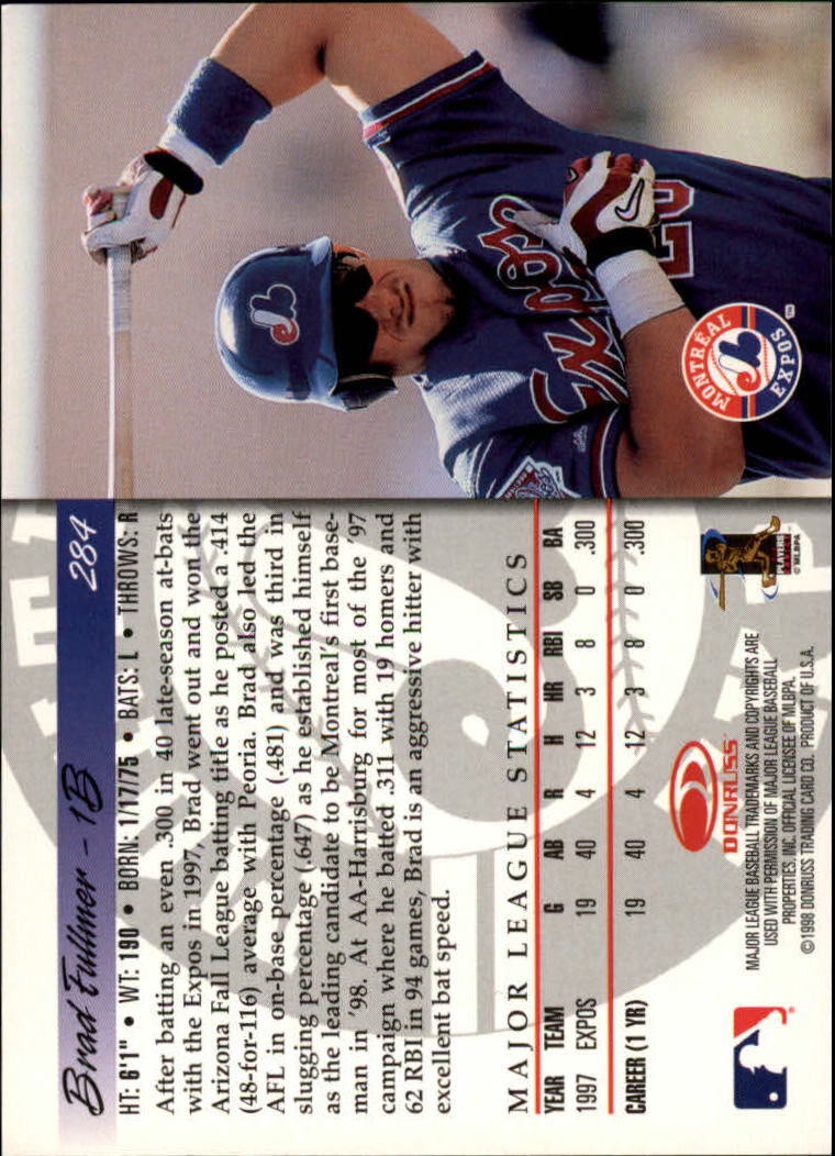 1998 Donruss Baseball "Main Set" Base Cards #251 to #420 - Picture 69 of 341