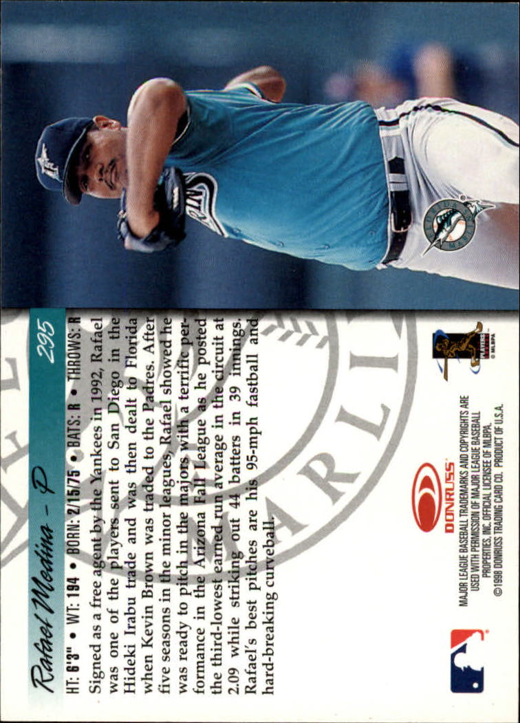1998 Donruss Baseball "Main Set" Base Cards #251 to #420 - Picture 91 of 341