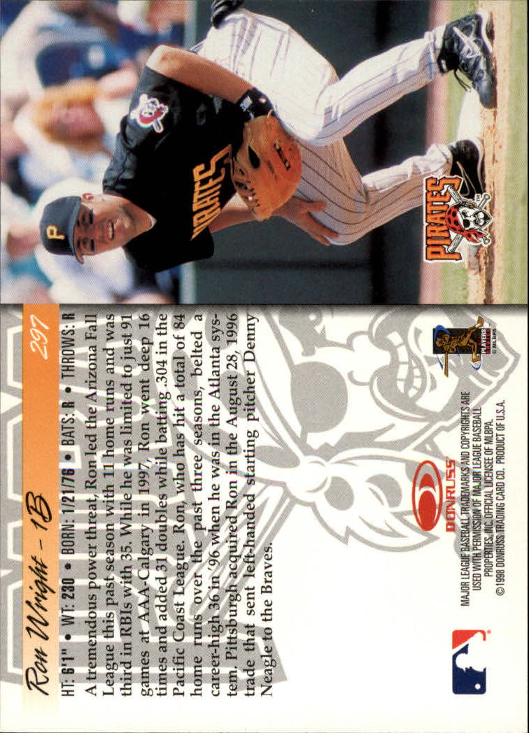 1998 Donruss Baseball "Main Set" Base Cards #251 to #420 - Picture 95 of 341