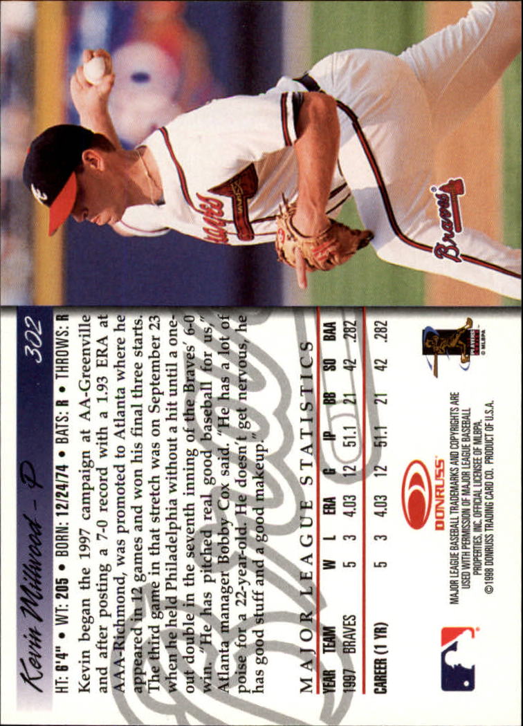 1998 Donruss Baseball "Main Set" Base Cards #251 to #420 - Picture 105 of 341