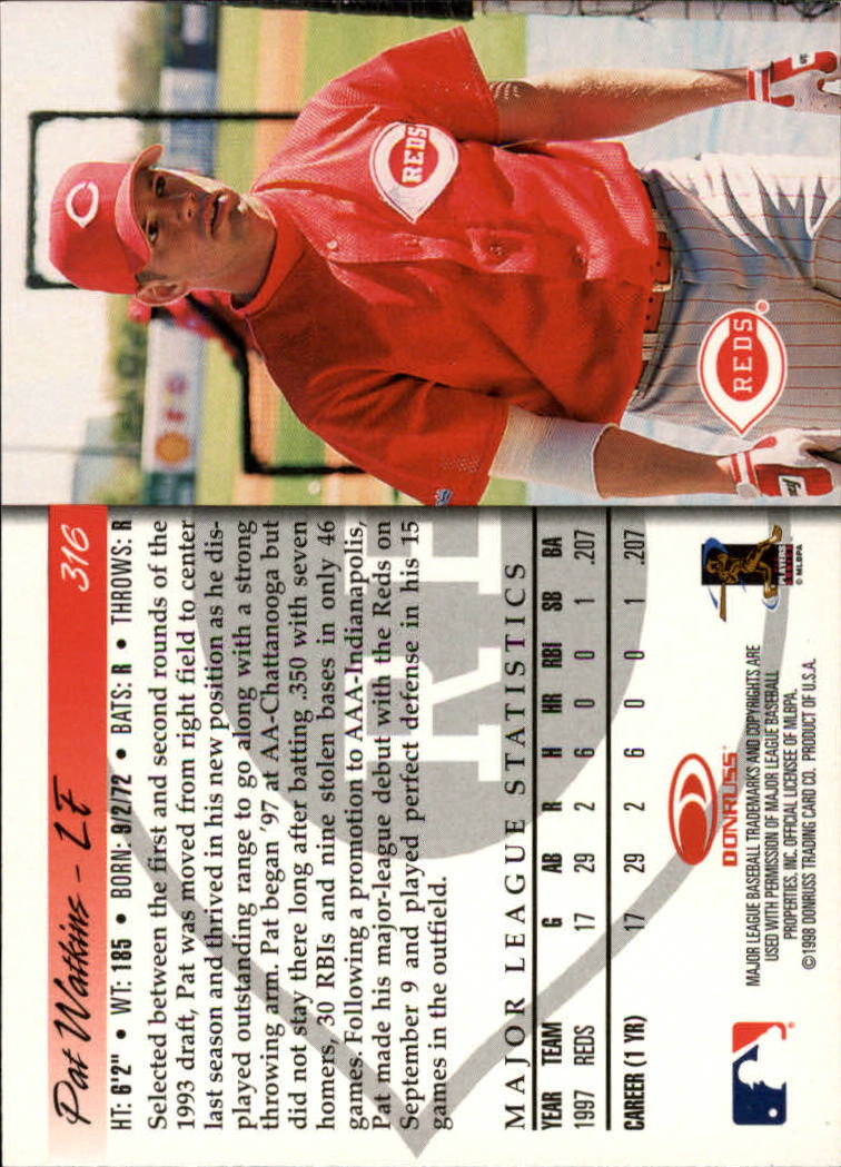 1998 Donruss Baseball "Main Set" Base Cards #251 to #420 - Picture 133 of 341