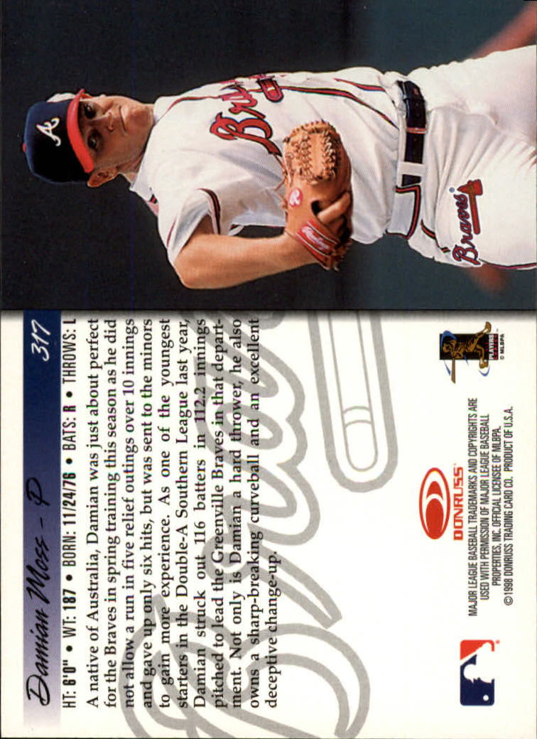 1998 Donruss Baseball "Main Set" Base Cards #251 to #420 - Picture 135 of 341