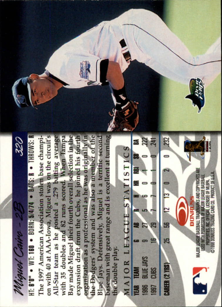 1998 Donruss Baseball "Main Set" Base Cards #251 to #420 - Picture 141 of 341